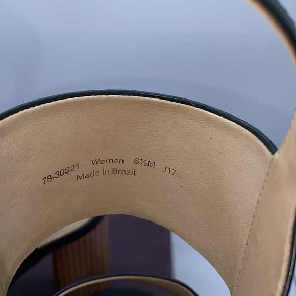 Johnston & Murphy Blaire Sandals Block Heels Black Glove Leather Size 6 1/2 - Picture 4 of 14